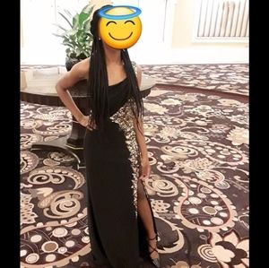 Cassandra Stone by Mac Duggal Evening Dress - Black (Size 2)